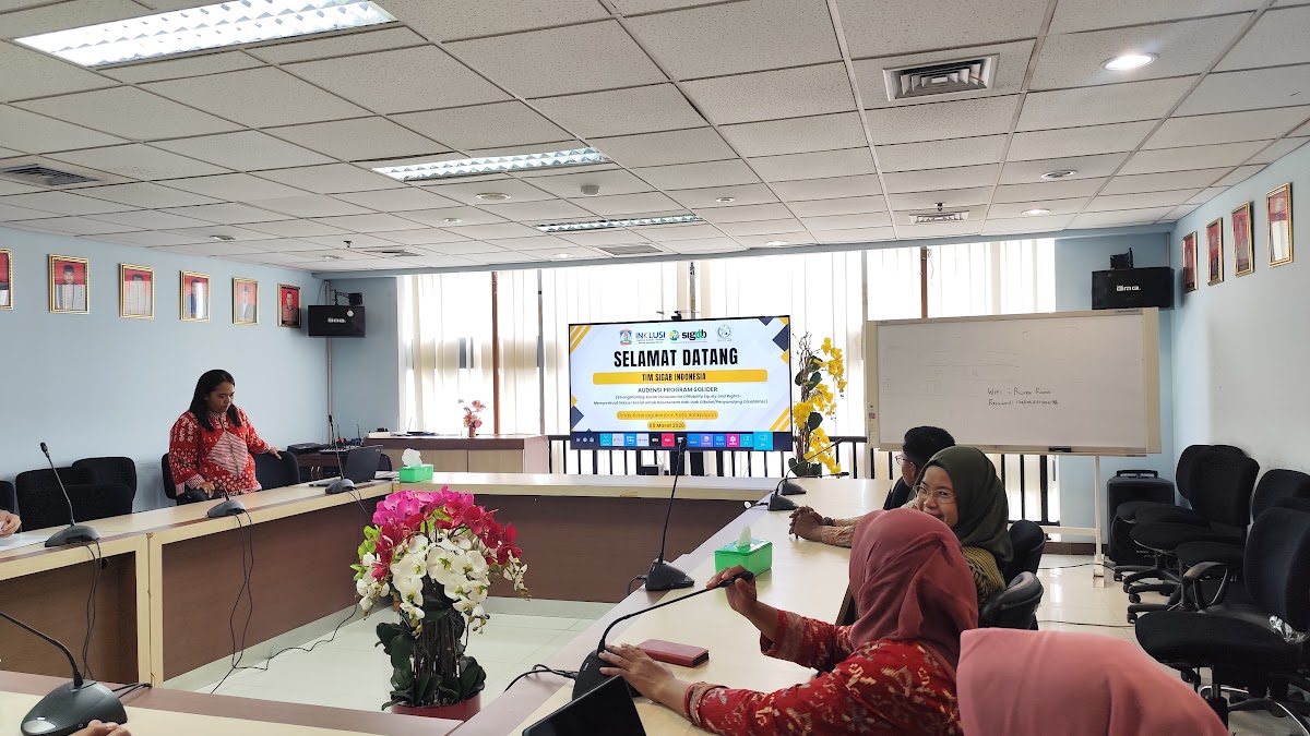 Pemaparan data dan indikator kota inklusif di hadapan perwakilan dinas teknis pemerintah daerah